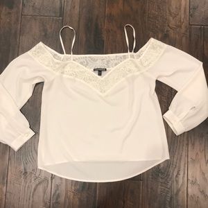 White women’s off the shoulder blouse